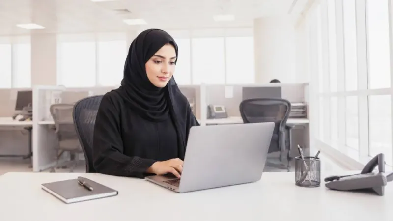 Abu Dhabi government officials and Microsoft representatives at the launch of the Pioneer Employee AI programme.