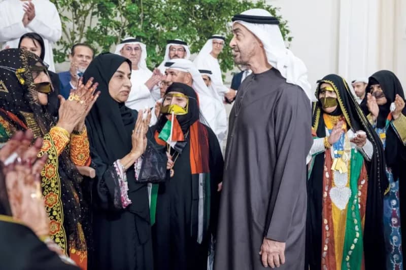 Sheikh Mohamed bin Zayed Al Nahyan, President of the UAE, receives the Emirates Foundation delegation and winners of the Abu Dhabi Masters Games 2026 at a reception attended by senior members of the royal family and officials.