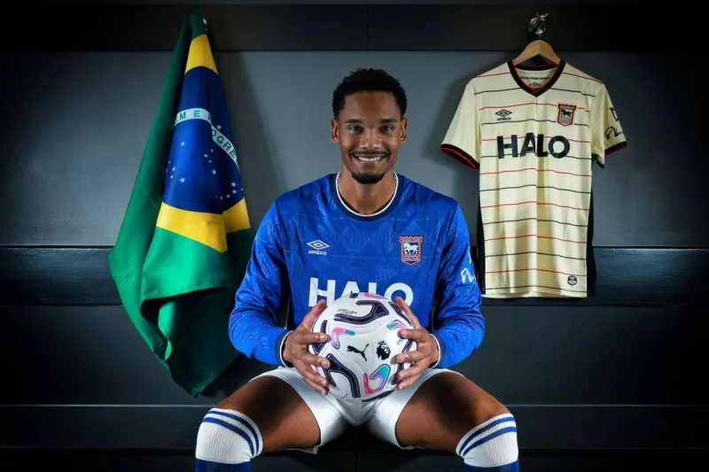 Brazilian striker Emerson Correia da Silva pictured following his signing for Ipswich Town on a five-year club-record deal.