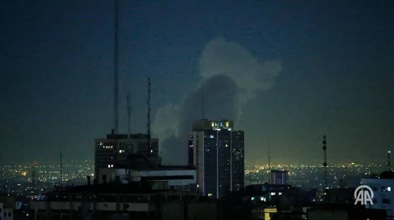 US military aircraft or warships conducting strike operations near the Strait of Hormuz following Iranian attacks on commercial vessels.