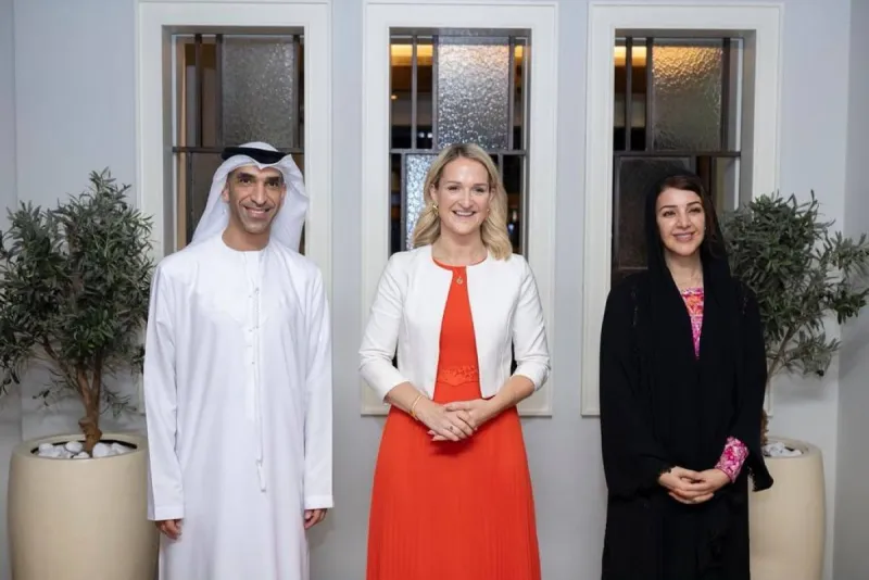 UAE Minister of State Reem Al Hashimi and Minister of Foreign Trade Thani Al Zeyoudi meeting Irish Minister for Foreign Affairs, Trade and Defence Helen McEntee in Abu Dhabi.