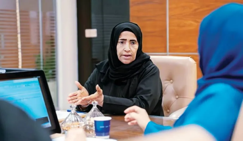 A meeting of the Ajman Businesswomen Council board session at the Ajman Chamber, chaired by Dr. Amna Khalifa Al Ali.