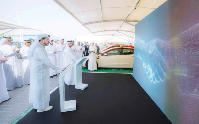 The ultra-fast electric vehicle charging station inaugurated at Dubai Taxi's headquarters in Muhaisnah 4, featuring 24 next-generation charging points with a capacity of up to 360 kilowatts each.