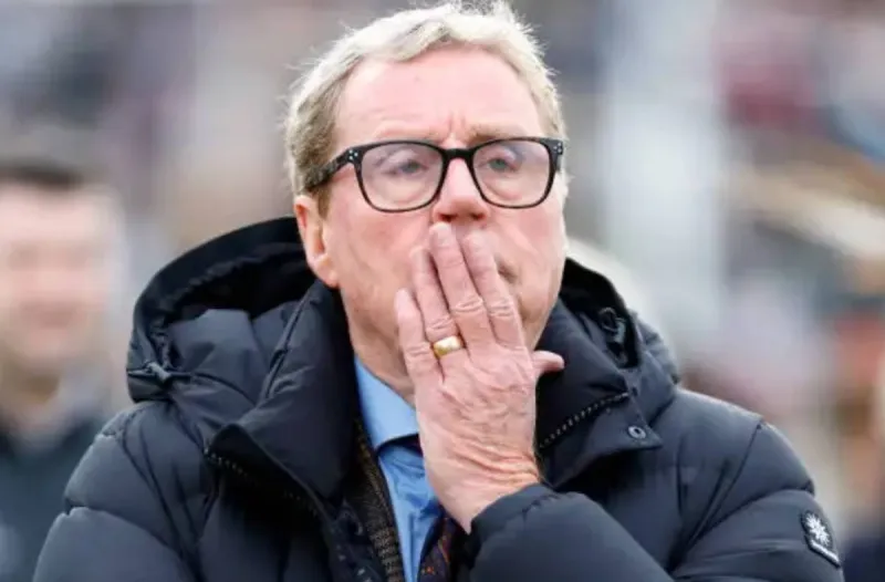 Veteran English football manager Harry Redknapp speaking to the media during the 2026 World Cup.