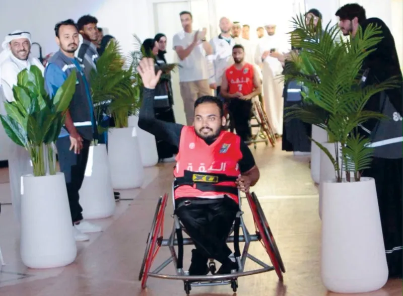 Thani Jumaa Al Shahi, a University of Sharjah sociology graduate and Paralympic table tennis player, at his graduation ceremony.