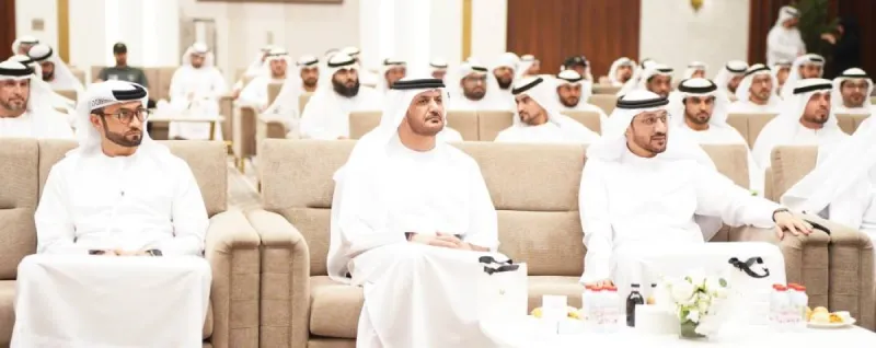 Awareness forum organised by Dubai Civil Defence General Command on addiction risks and treatment, attended by senior officers and community partners.