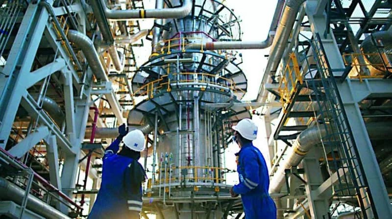 Oil production facility in the UAE operating at record output levels.