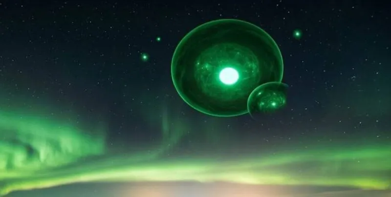 An illustration or archival image relating to the mysterious green fireball sightings reported near US nuclear facilities in the late 1940s.
