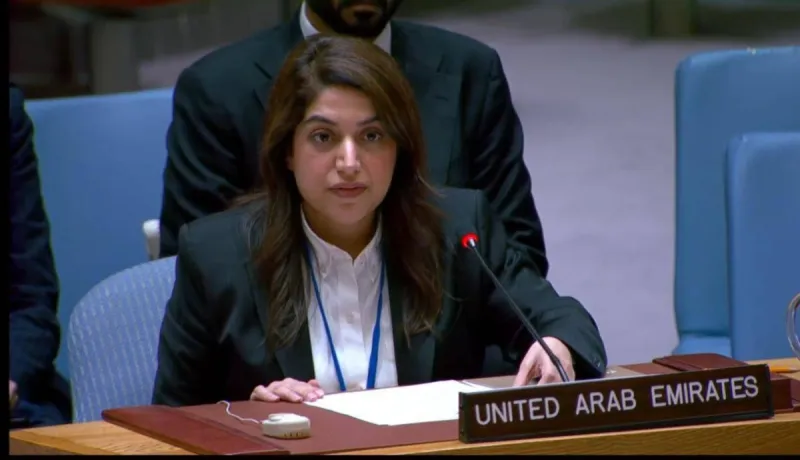UAE Ambassador Ghassaq Shaheen addressing the UN Security Council open debate on conflict-related sexual violence.