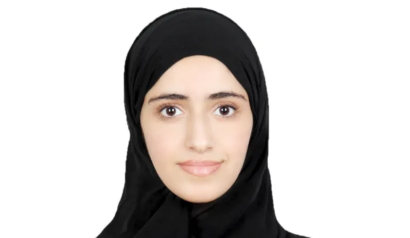 Shaikha Al Housni, the top-ranked student in the Applied Technology advanced stream for the 2025–2026 academic year, poses for a portrait at her school.