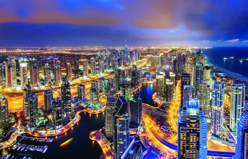 A view representing the UAE economy's financial strength, illustrating the country's resilience amid regional geopolitical challenges.