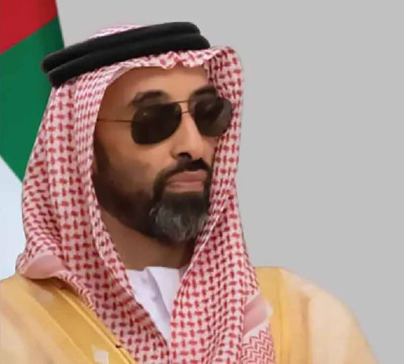 Sheikh Tahnoun bin Zayed Al Nahyan, Deputy Ruler of Abu Dhabi and National Security Adviser, offering condolences on the passing of Sheikh Hamad bin Khalifa Al Thani.