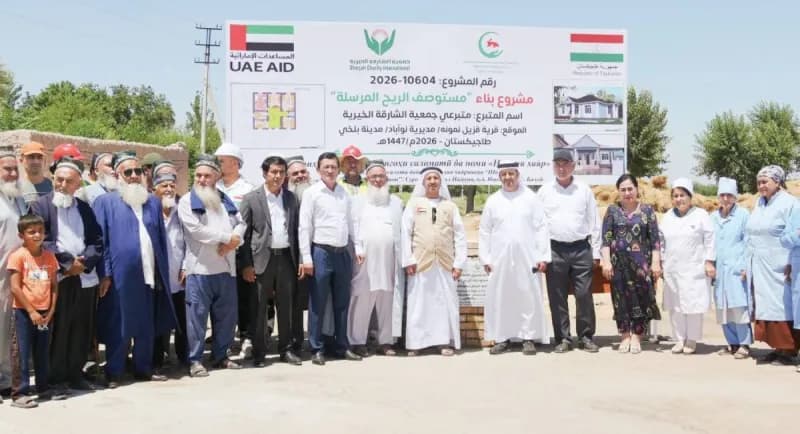 A Sharjah Charity Association humanitarian project abroad, representing one of over 11,000 initiatives implemented during the first half of the year.