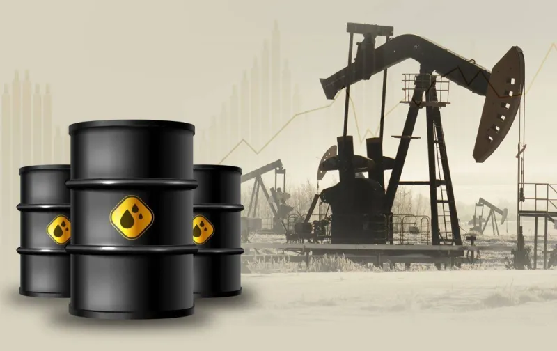Oil storage tanks and pipelines illustrating the surge in crude prices amid escalating tensions in the Middle East.