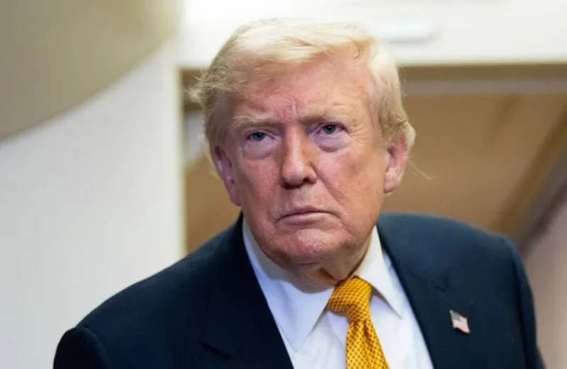 US President Donald Trump speaking about American control over the Strait of Hormuz and military operations against Iran.