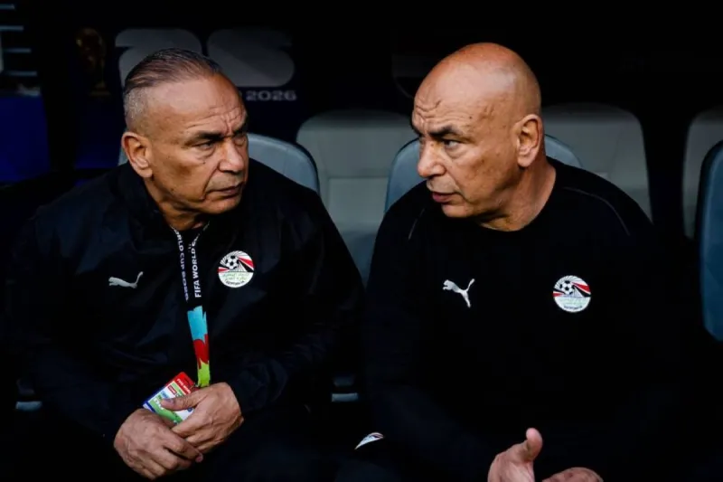 Egypt national team manager Ibrahim Hassan speaks to the crowd during a celebration ceremony at Cairo Stadium marking Egypt's historic participation in the 2026 FIFA World Cup.