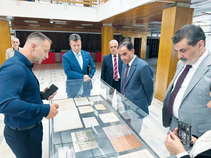 A delegation from the Abu Dhabi Arabic Language Centre meets with officials in Skopje, North Macedonia, to discuss cultural and academic cooperation.