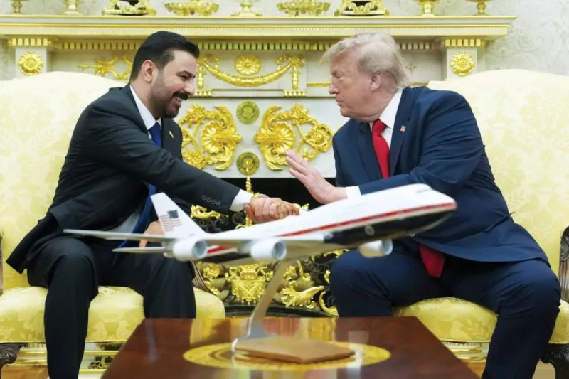 US President Donald Trump meets Iraqi Prime Minister Ali Al-Zaidi at the White House.