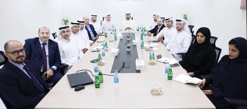 A meeting of the technical team for real estate data integration under the 'Aqari' platform project committee in Sharjah.