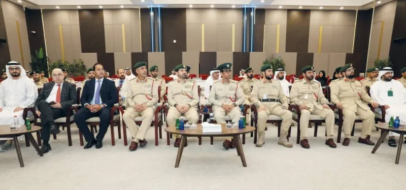 Senior officials from Dubai Police and Microsoft gather during a specialised AI workshop at Dubai Police General Headquarters.