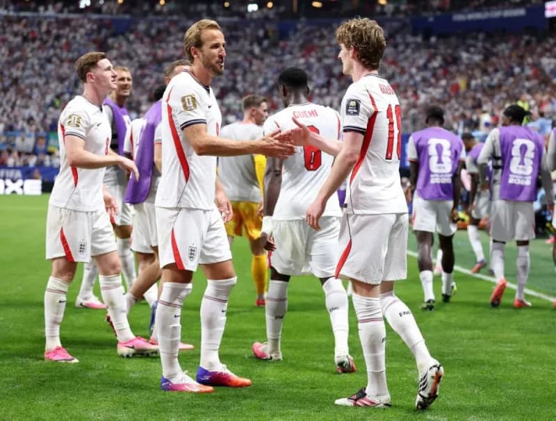 England and France players in action during their respective 2026 World Cup semi-final matches.