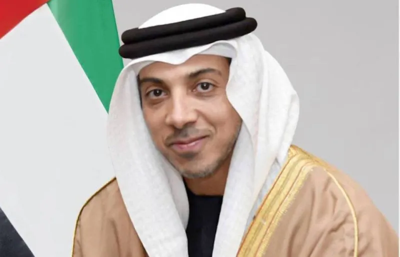 Sheikh Mansour bin Zayed Al Nahyan speaking about the importance of agriculture and the Liwa Date Festival as a platform for celebrating UAE farmers.