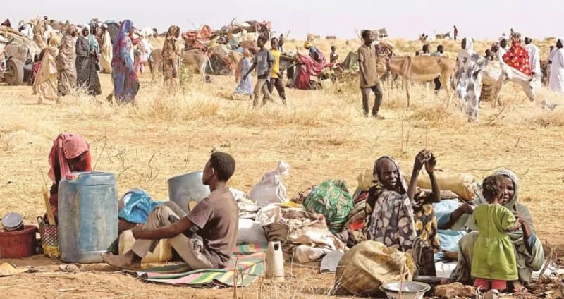 A visual representation of gold bars and sanctions-related imagery in the context of Sudan's conflict financing networks.