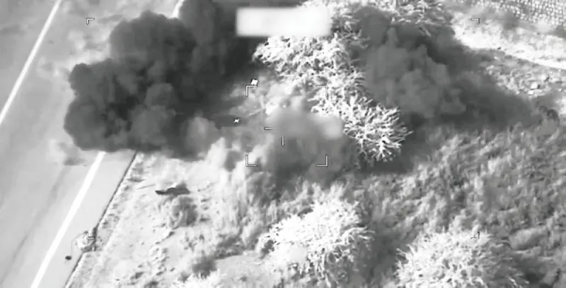 A view of the Strait of Hormuz, the strategic waterway at the centre of US military strikes targeting Iranian naval and missile capabilities.